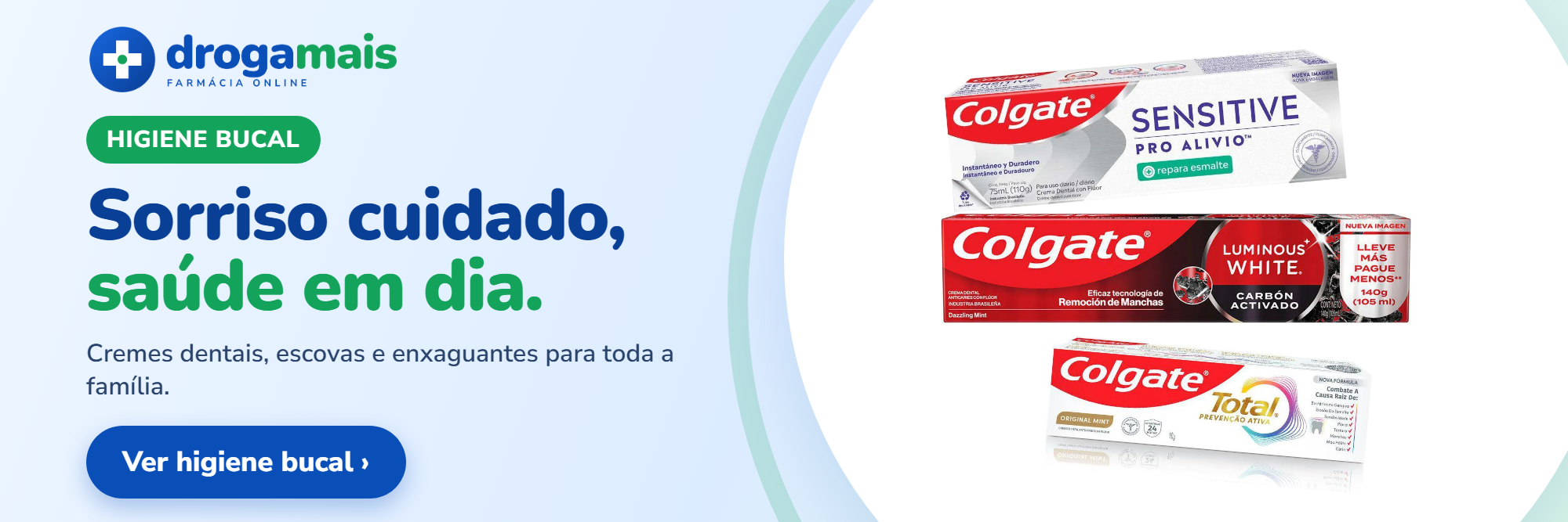 Sorriso cuidado, saúde em dia — Drogamais