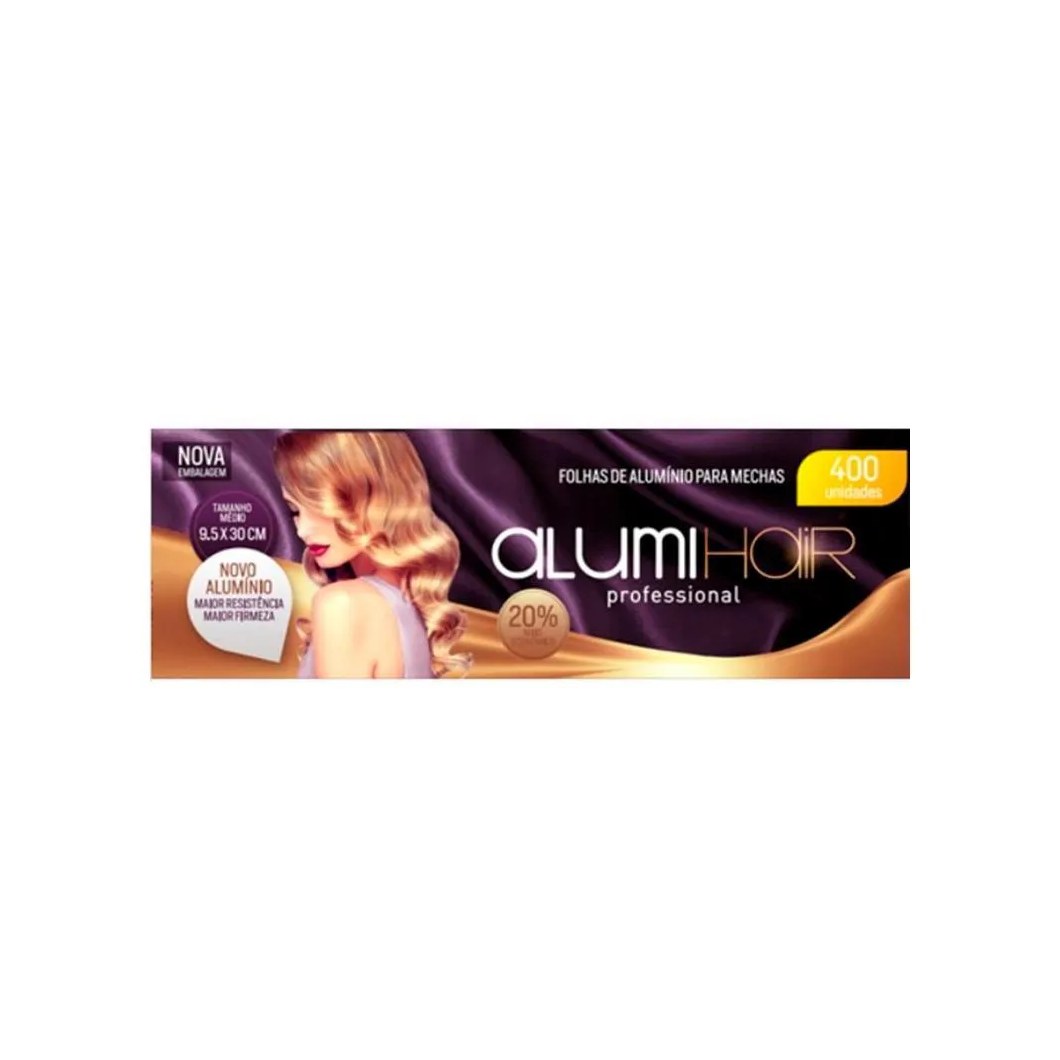 Papel Alumínio para Mechas Alumi Hair 400 Folhas 9,530X