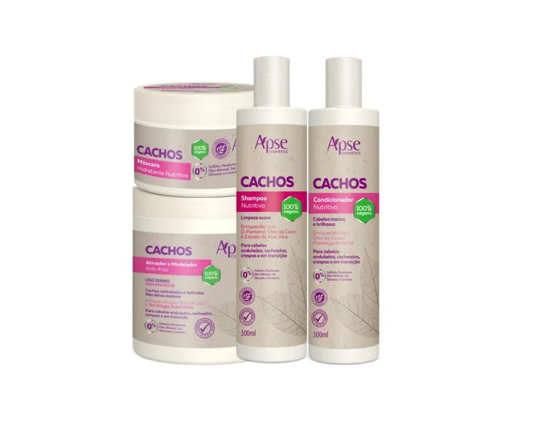 Kit Sos Cachos Shampoo, Condicionador, Máscara E Ativador