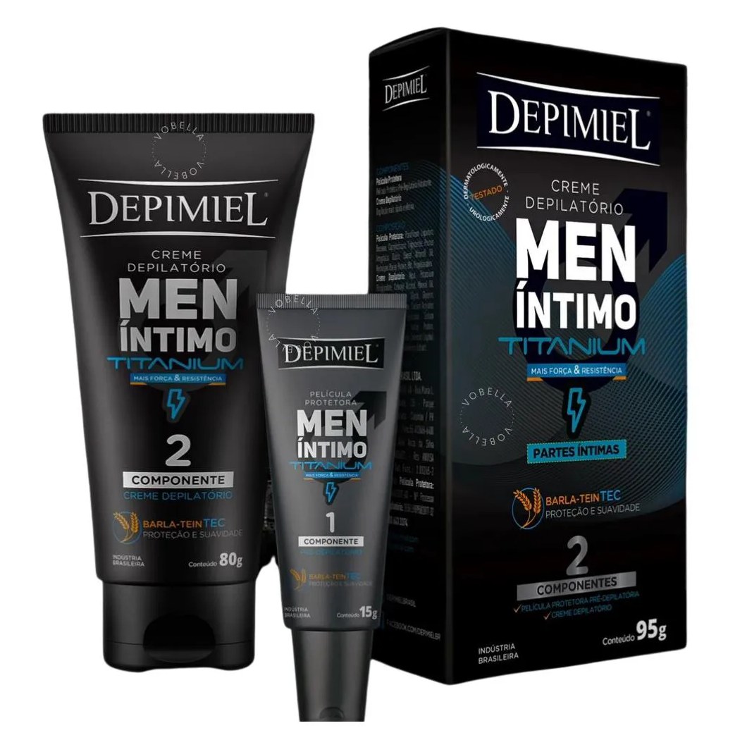 Kit Depilação Depimiel Masculino Men Corpo + Partes Íntimas