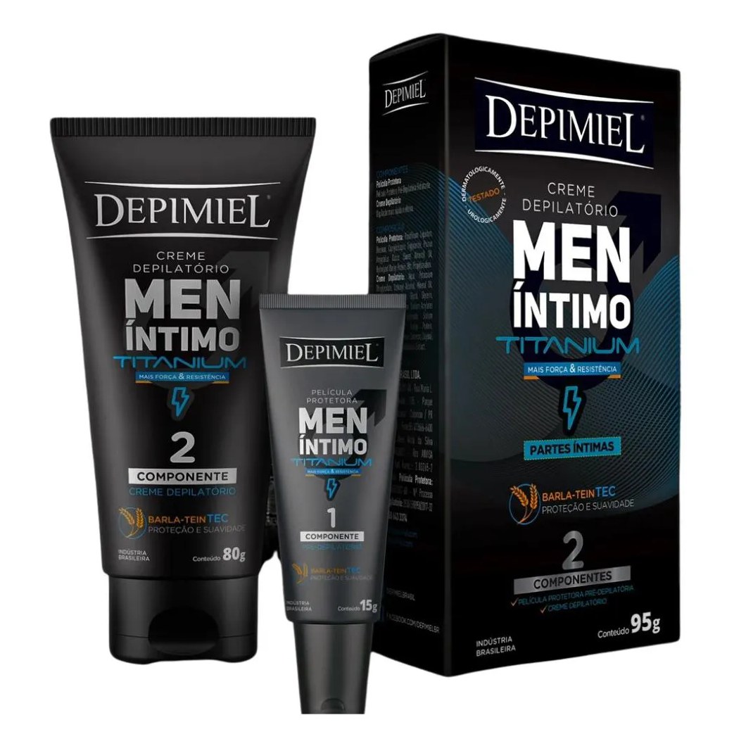 Kit 2 Cremes Depilatório Men Masculino Íntimo Homem Depimiel