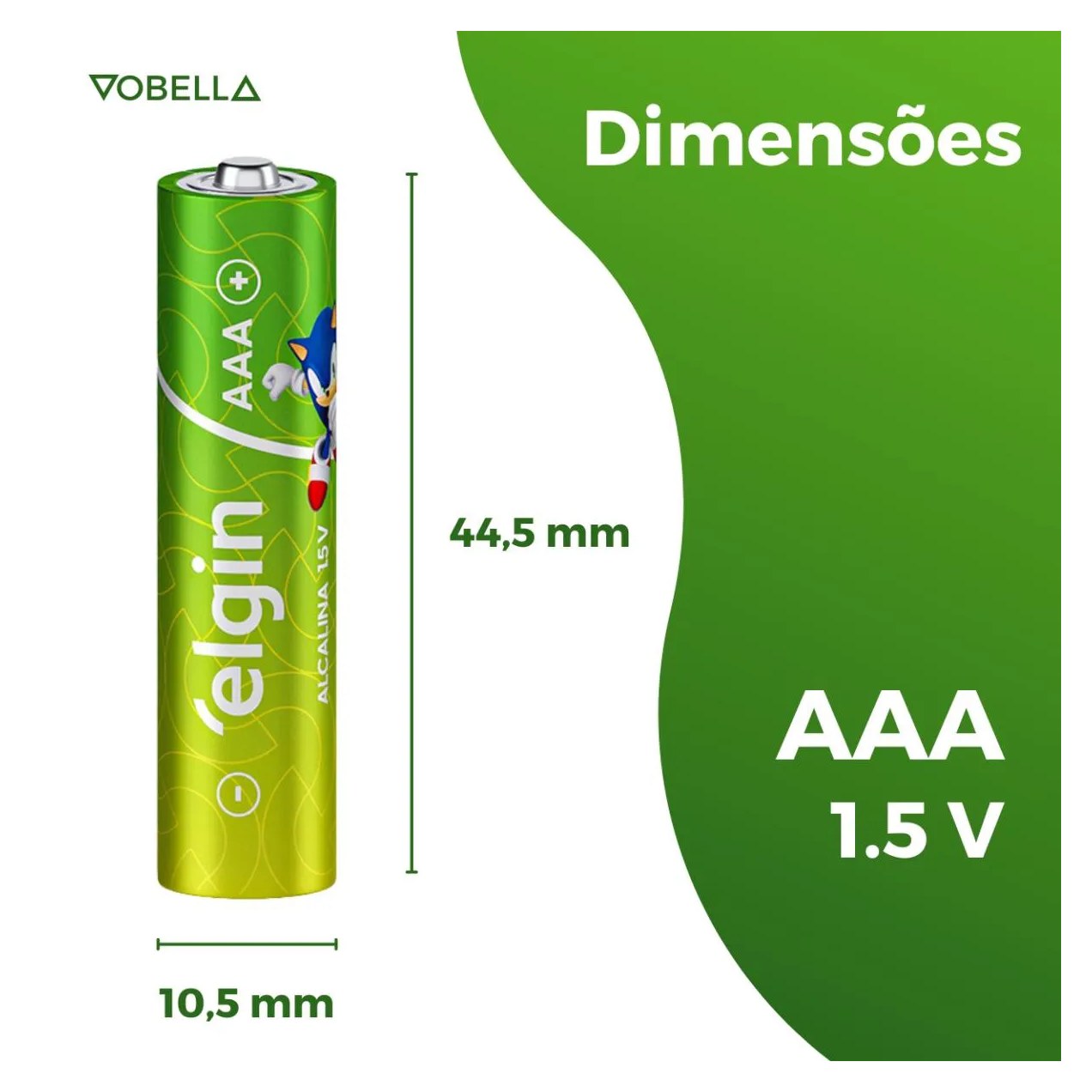 Pilha Alcalina Aaa Palito Elgin Blister Com 4 Unidades