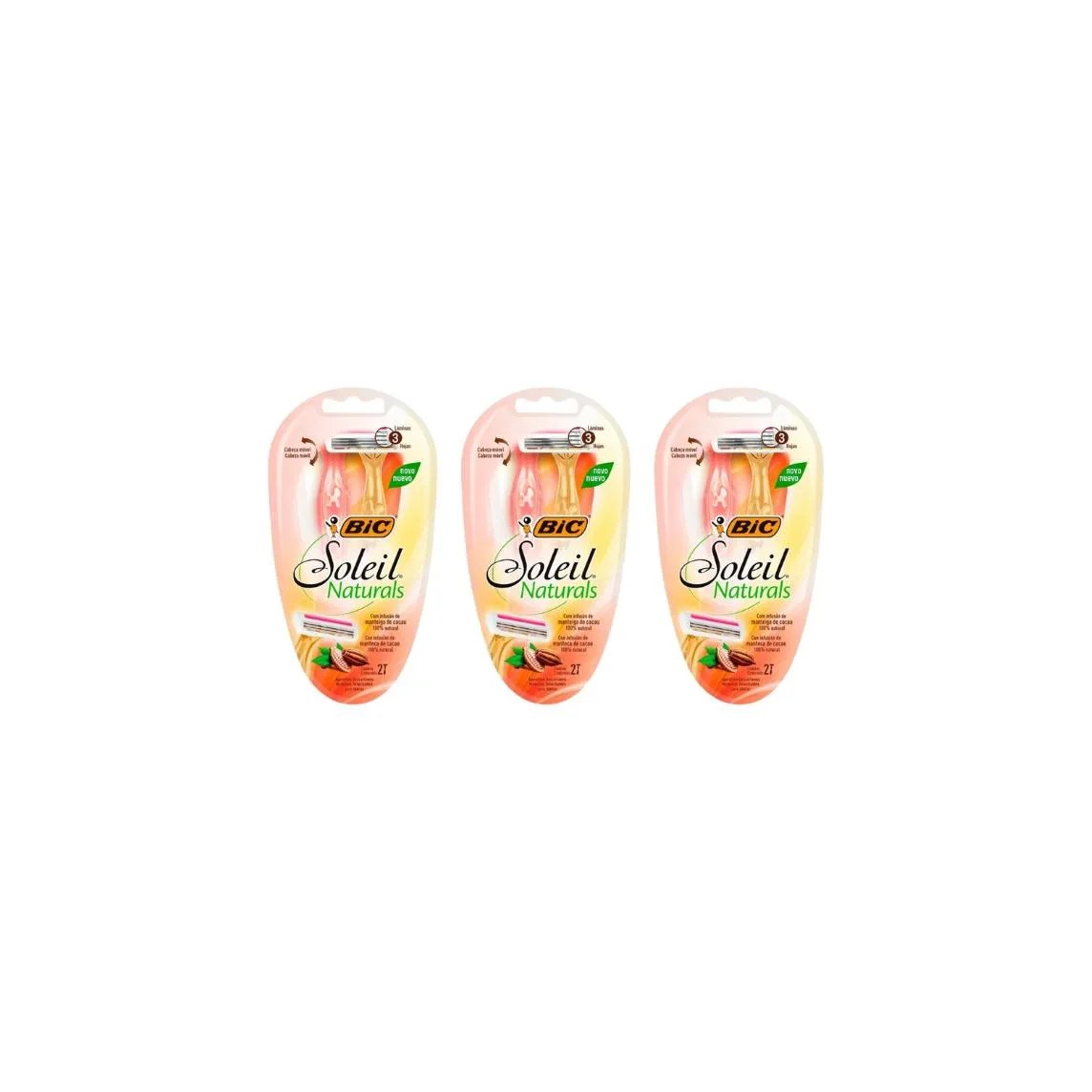 Aparelho de Barbear Bic Soleil Naturals VD/AM C/2- 3un
