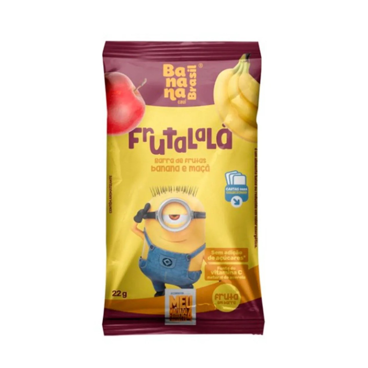 Barra de Frutas Frutalalá Banana Brasil Banana e Maçã 22g
