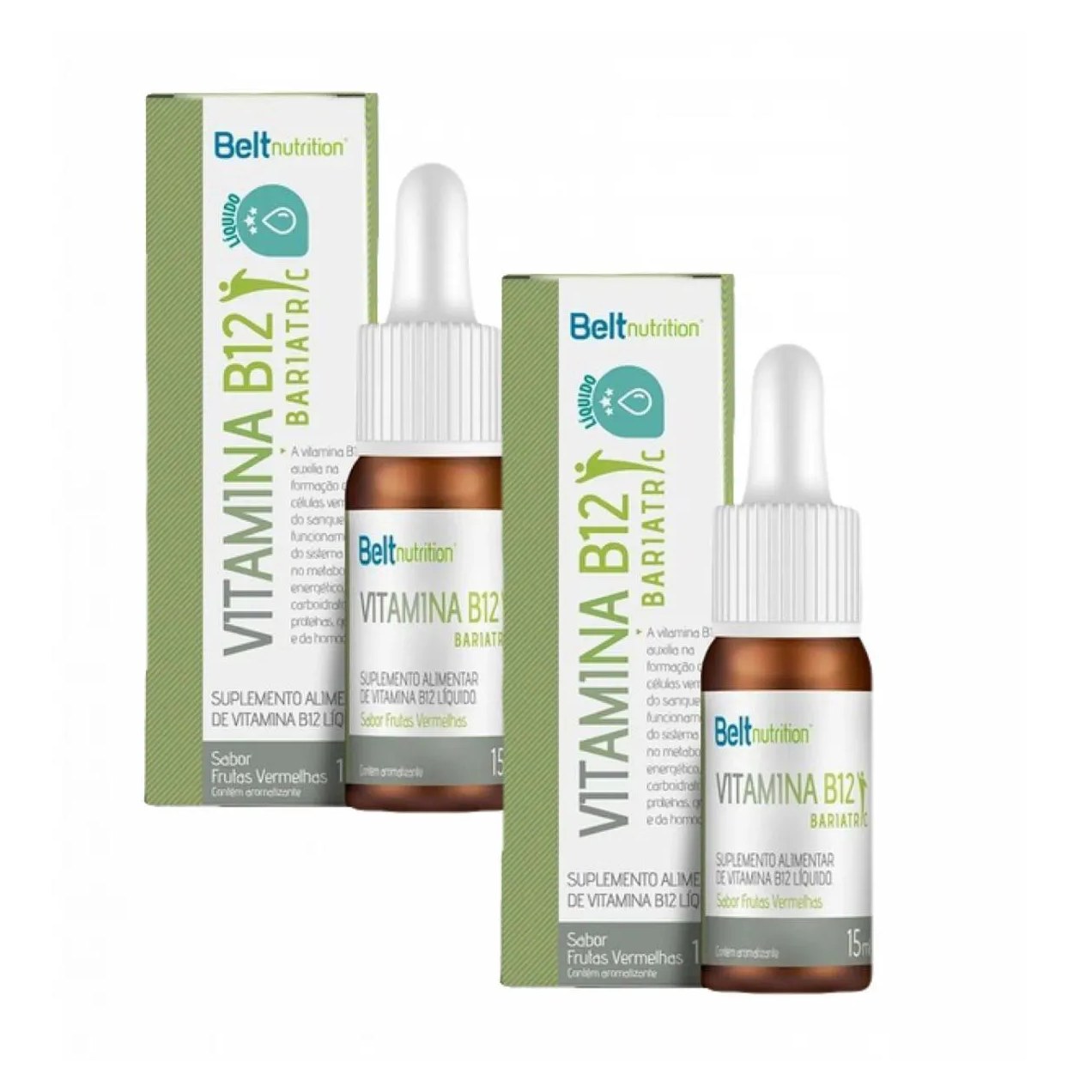 2x Belt B12 Bariatric Líquida- 15 ml- Frutas Vermelhas
