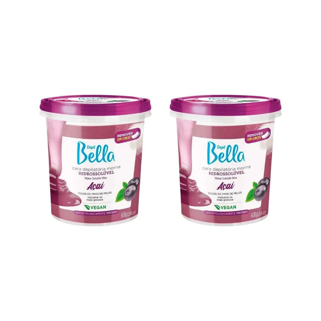 Depilatorio Depil Bella Cera Hidro 600g Açai - Kit C / 2un