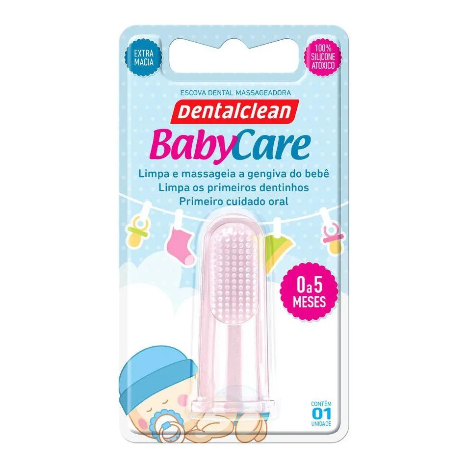 Escova Dental Infantil Baby Care Rosa - Dentalclean