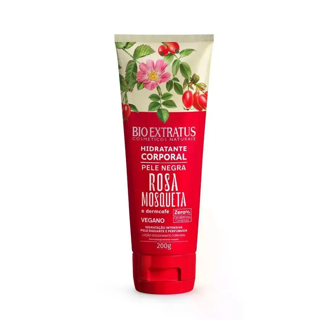 Hidratante Bio Extratus Pele Negra Rosa Mos. e Dermcafé 200g