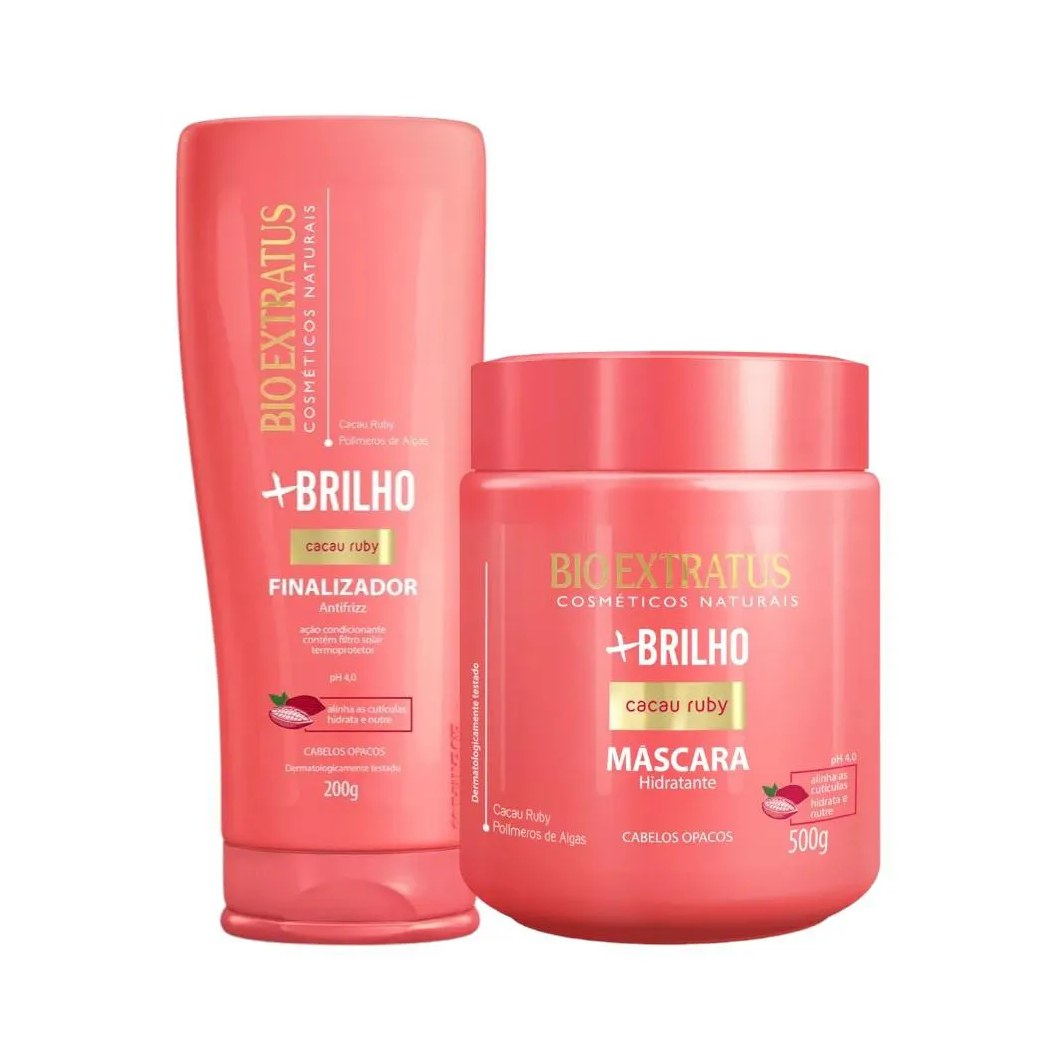 Kit Mais Brilho 1 Máscara 500Ml 1 Finalizador 200Ml