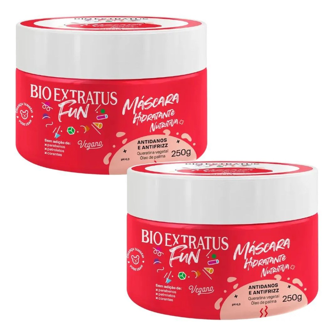 Kit 2 Mascara Tratamento Fun Hidratantes 250 G Bio Extratus