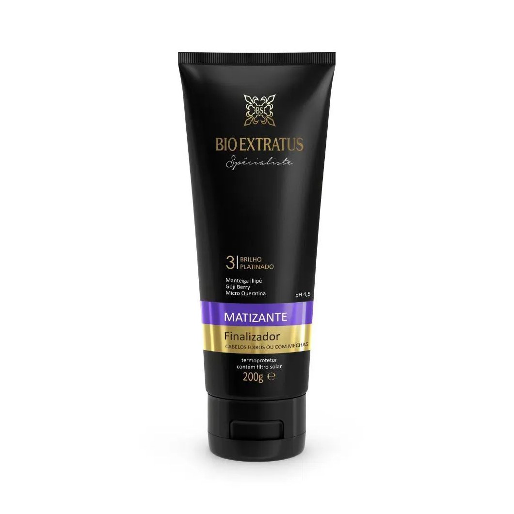 Finalizador Brilho Platinado Matizante 200G Bio Extratus