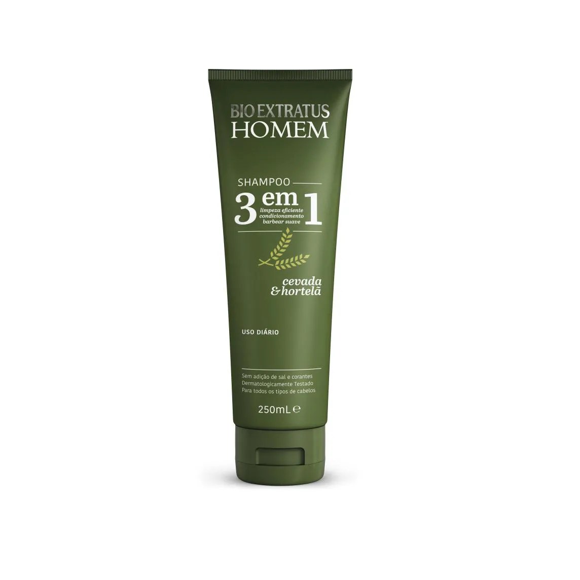 Shampoo 3 em 1 Limpeza, Condicionamento e Barbear 250 Ml