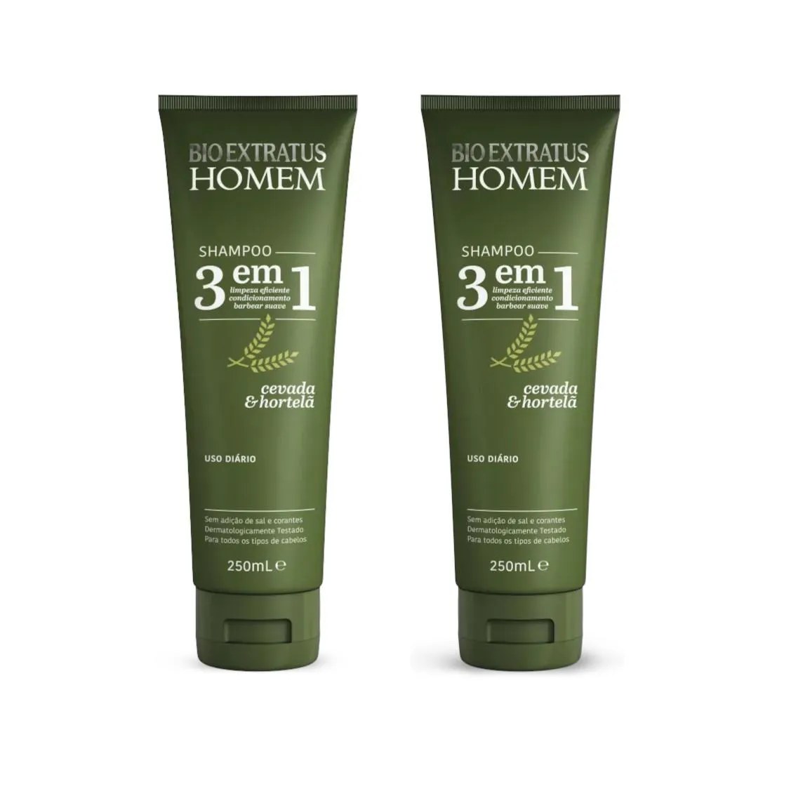 Kit 2 Shampoo 3 em 1 Homem 250Ml
