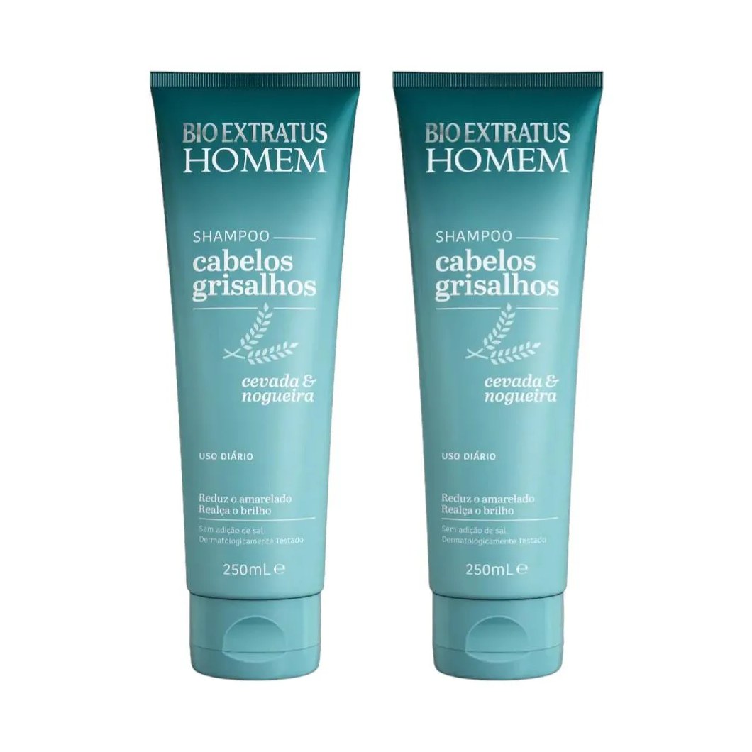 Kit 2 Shampoo Grisalho Homem 250Ml