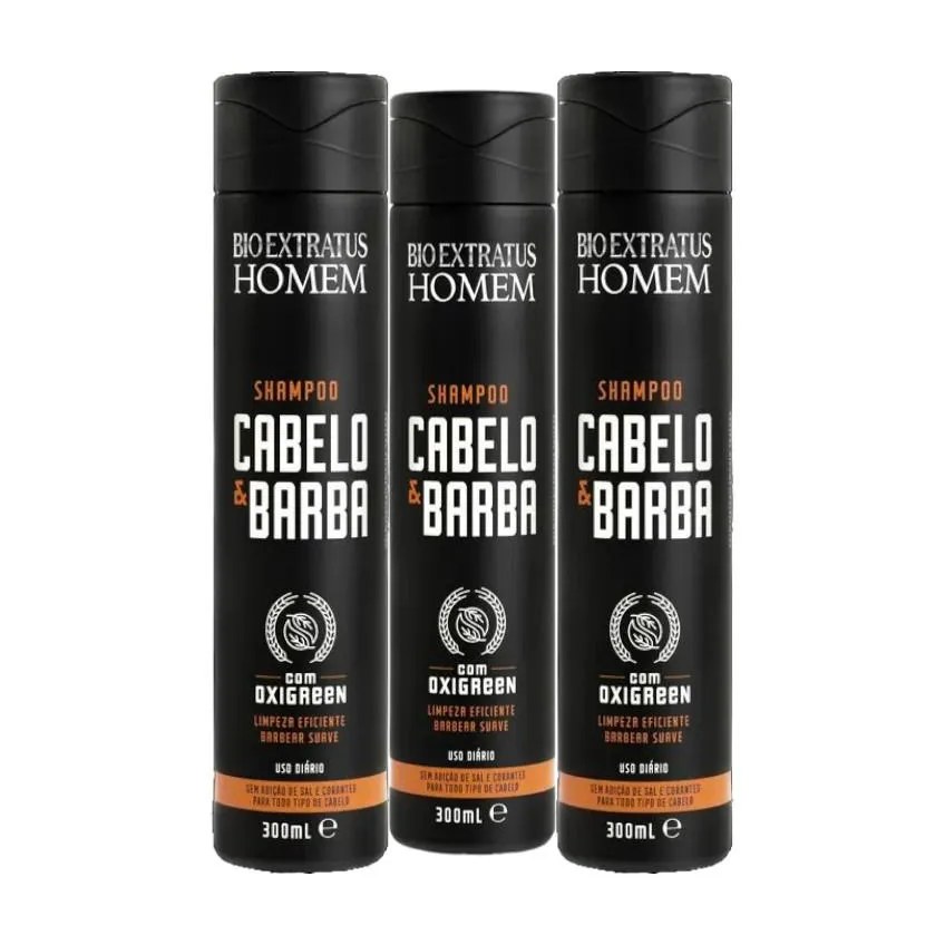 Kit 3 Shampoo Homem 300Ml