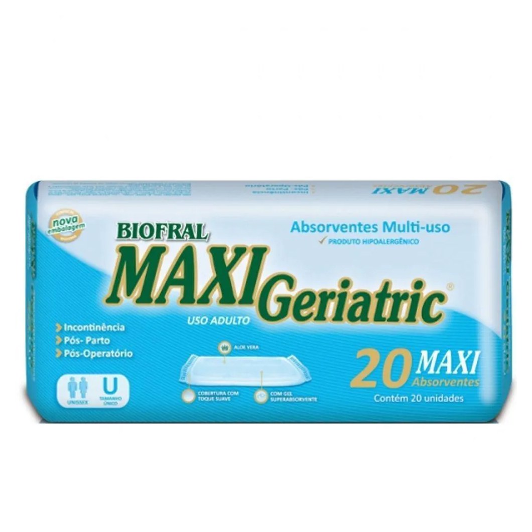 Absorvente Geriátrico Biofral Maxi com 20 unidades