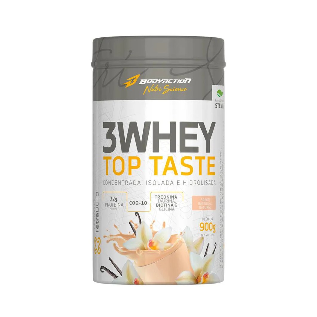 3 Whey Top Taste 900gr Baunilha