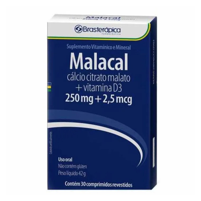 Malacal 250 2 905 Mg 30 Cp Calcio Vit D3 Brasterapica