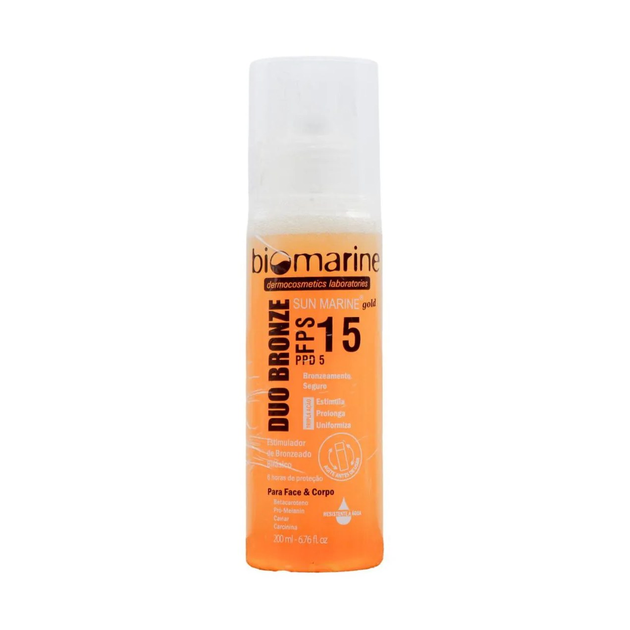 Biomarine Sun Marine Bronzeamento Fps 15 Duo Bronze 200 Ml