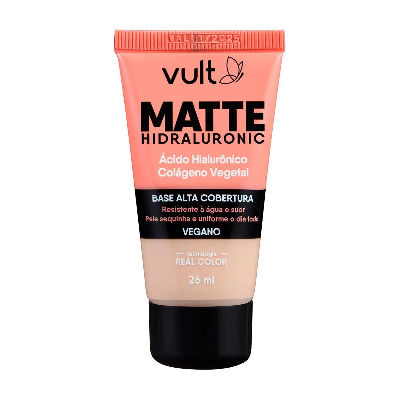Base Líquida Vult Hidraluronic Matte 26ml - Cor V120