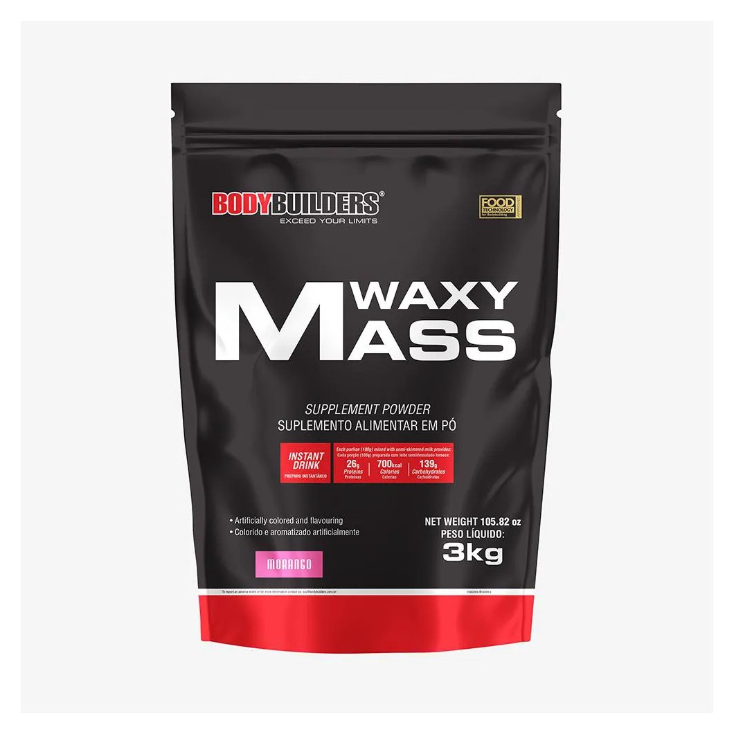 Hipercalórico Waxy Mass 3kg (refil) – Bodybuilders Morang