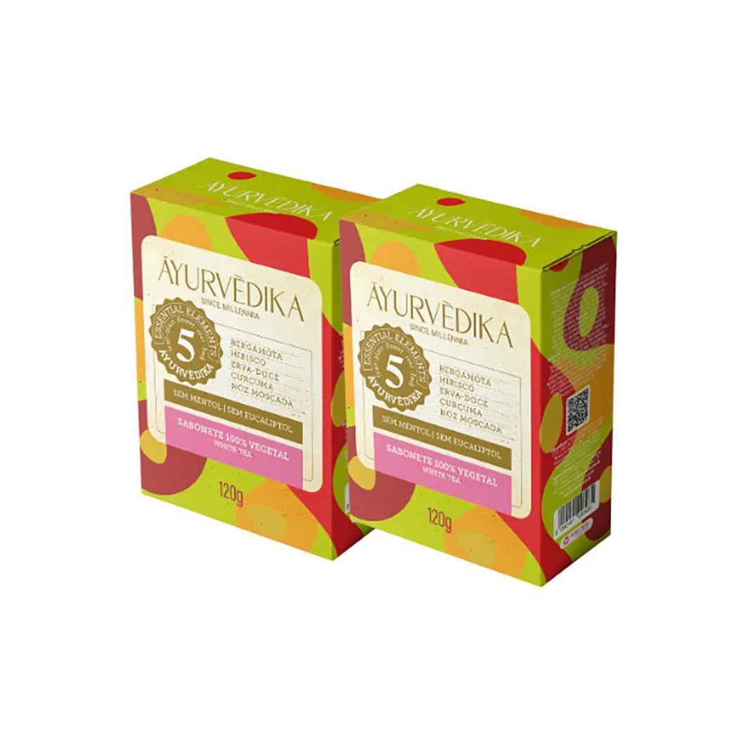 KIT 2 Sabonetes em Barra 100% Vegetais White Tea