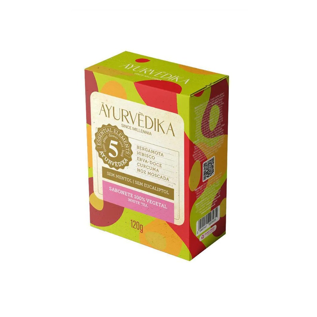 Sabonetes Em Barra 100% Vegetais Ayurvédika White Tea