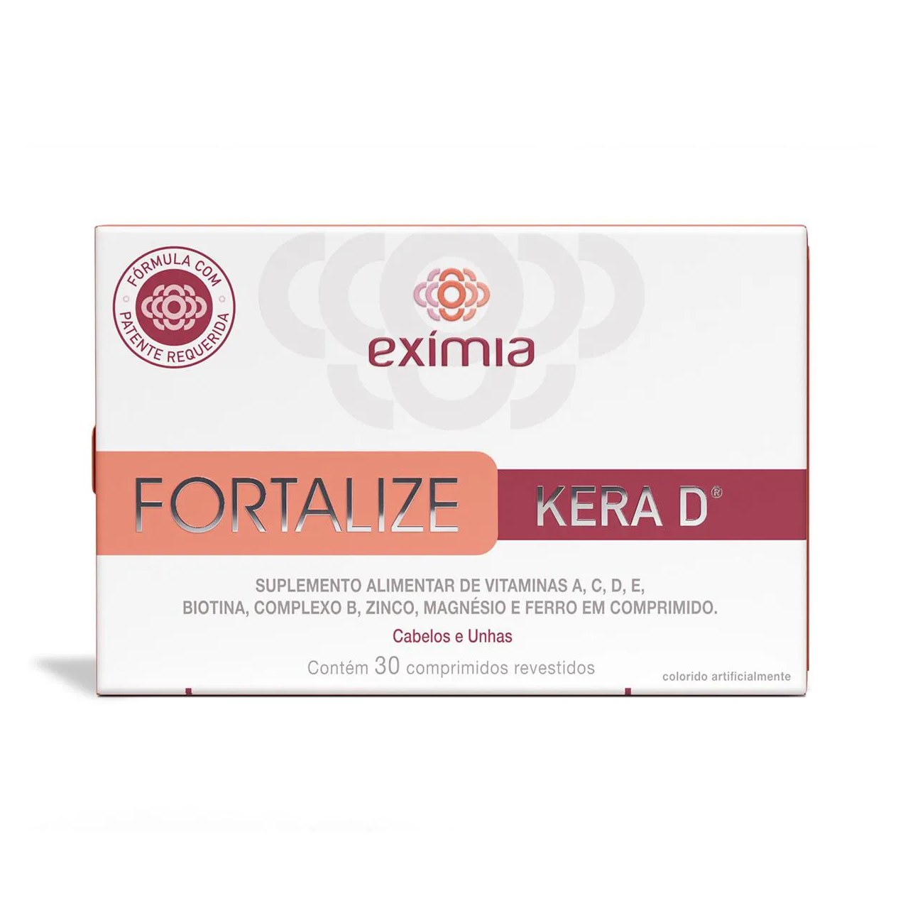 Suplemento Vitamínico Exímia Fortalize Kera D - 30 Comprimidos