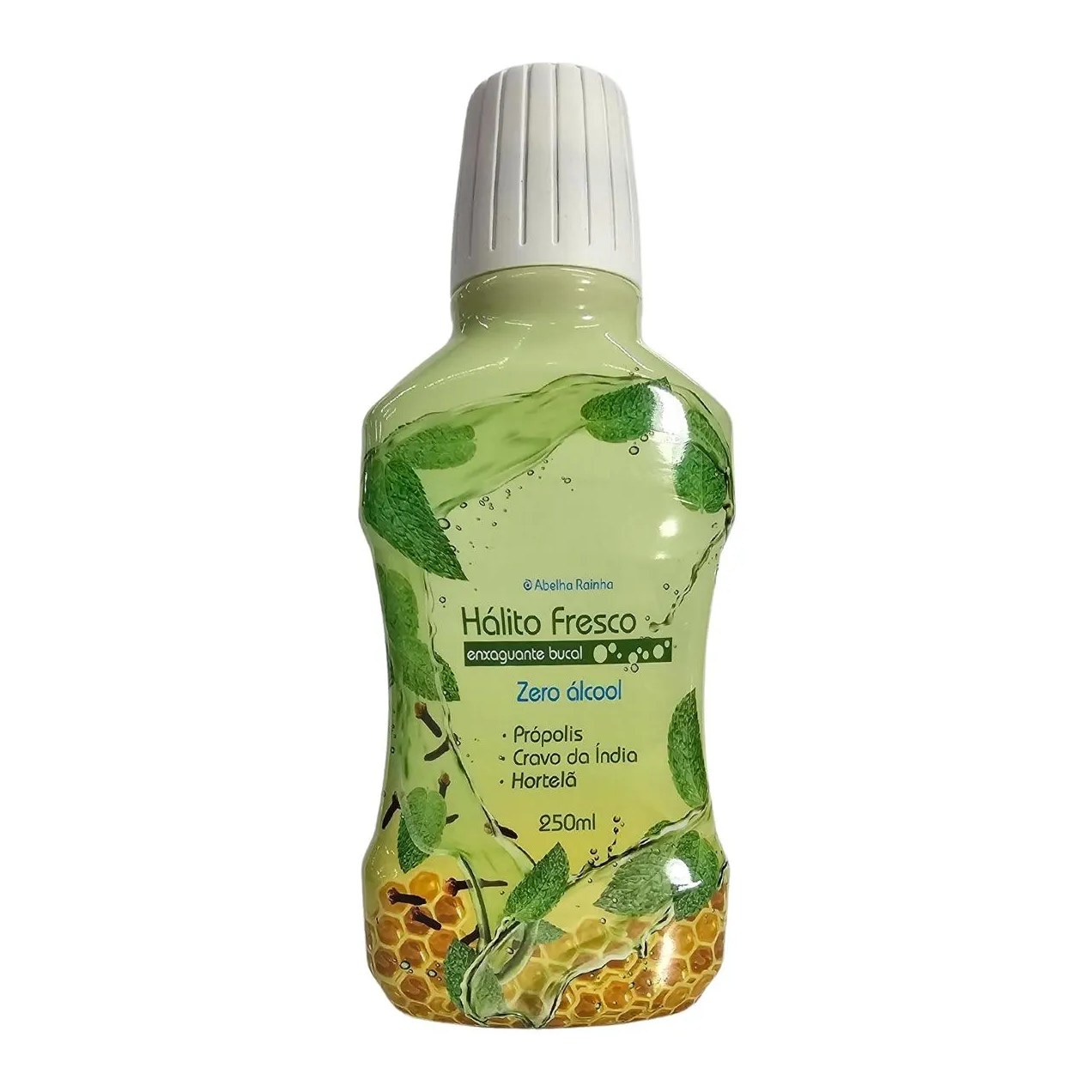 Enxaguante Bucal Própolis e Cravo da Índia Zero Alcool Hálito Fresco Abelha Rainha 250ml