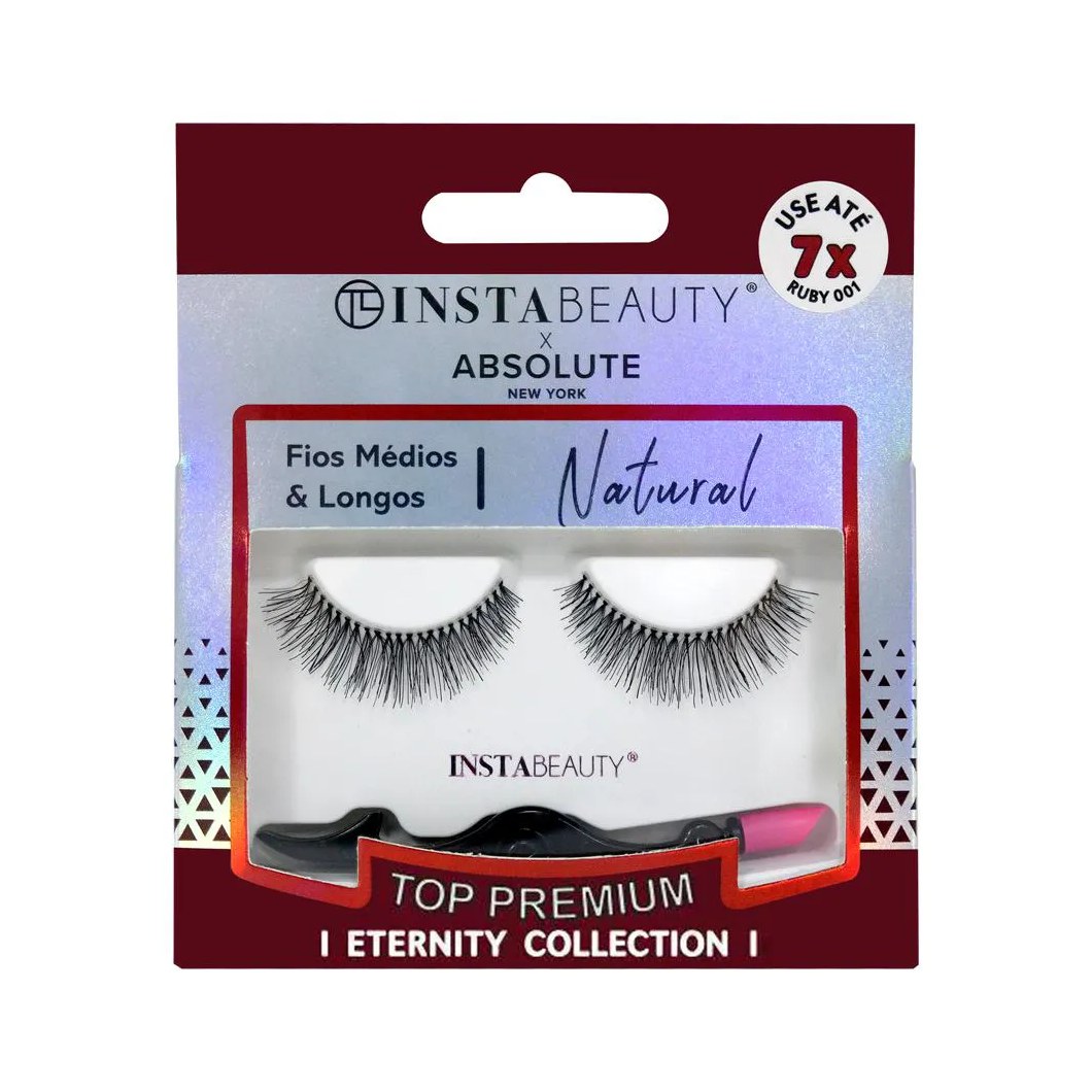 Cílios Postiços Natural Ruby 001 - Absolute New York X Instabeauty