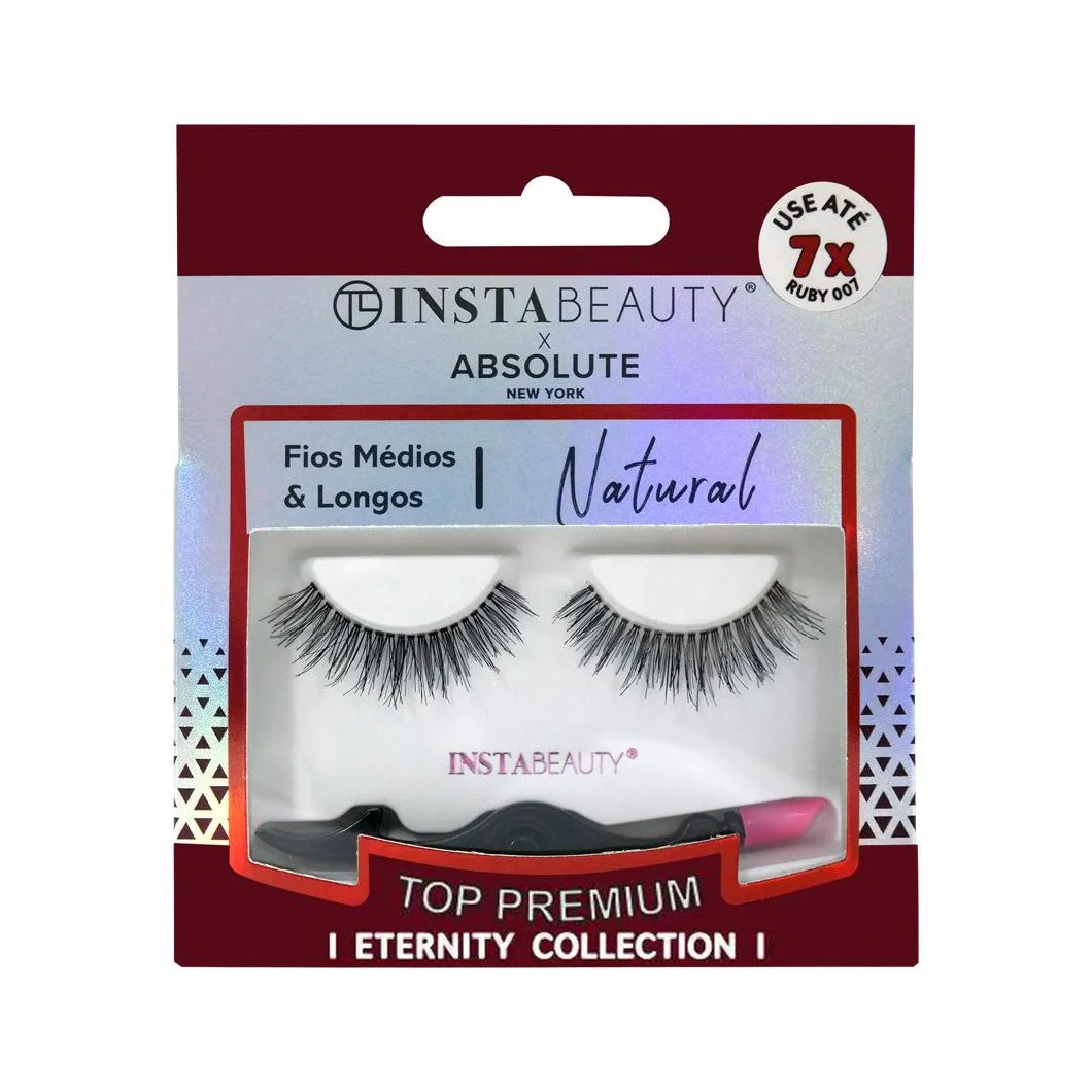 Cílios Postiços Natural Ruby 007 - Absolute New York X Instabeauty