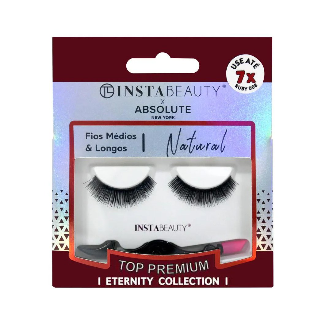 Cílios Postiços Natural Ruby 008 - Absolute New York X Instabeauty