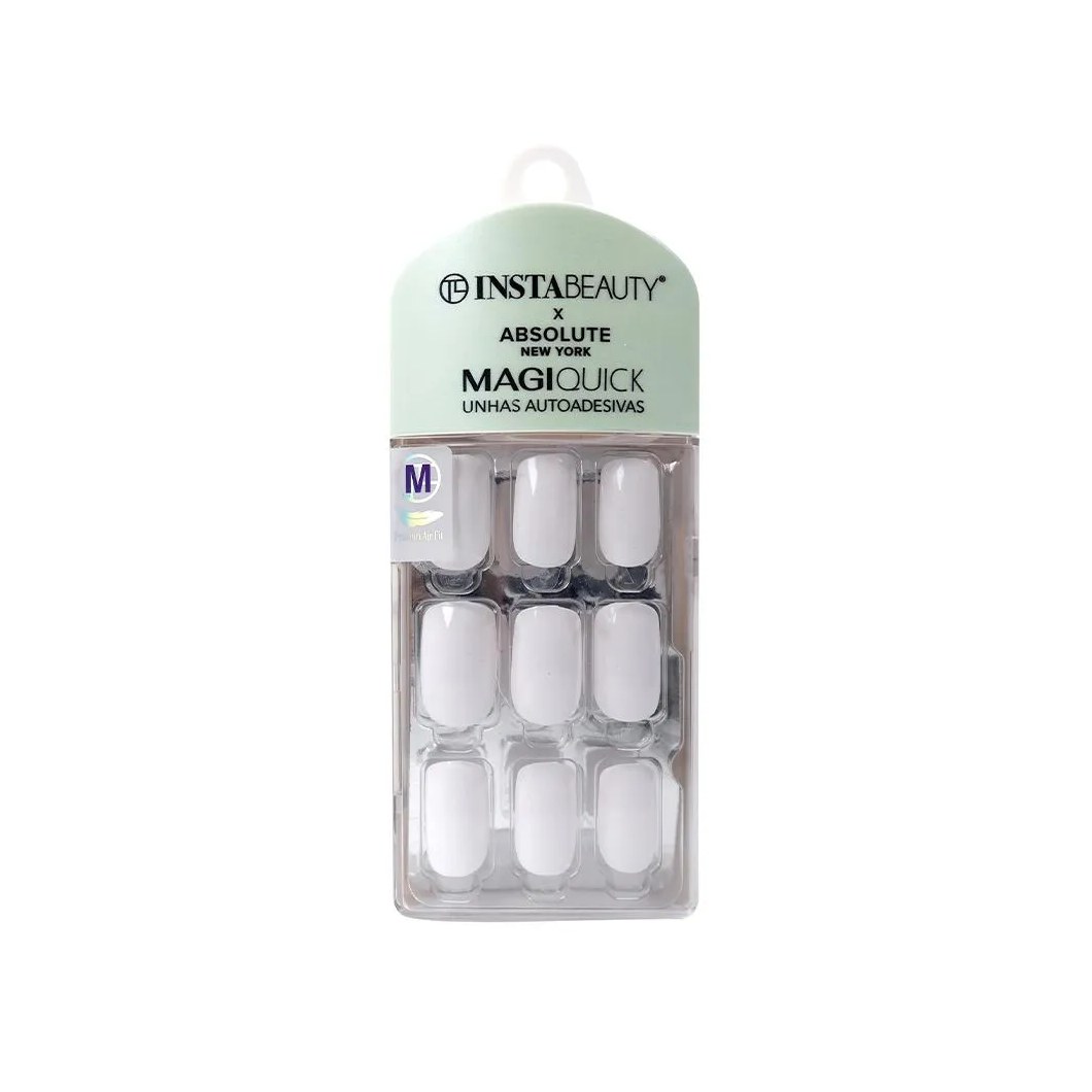 Unhas Autoadesivas Média Snow White - Absolute New York X Instabeauty
