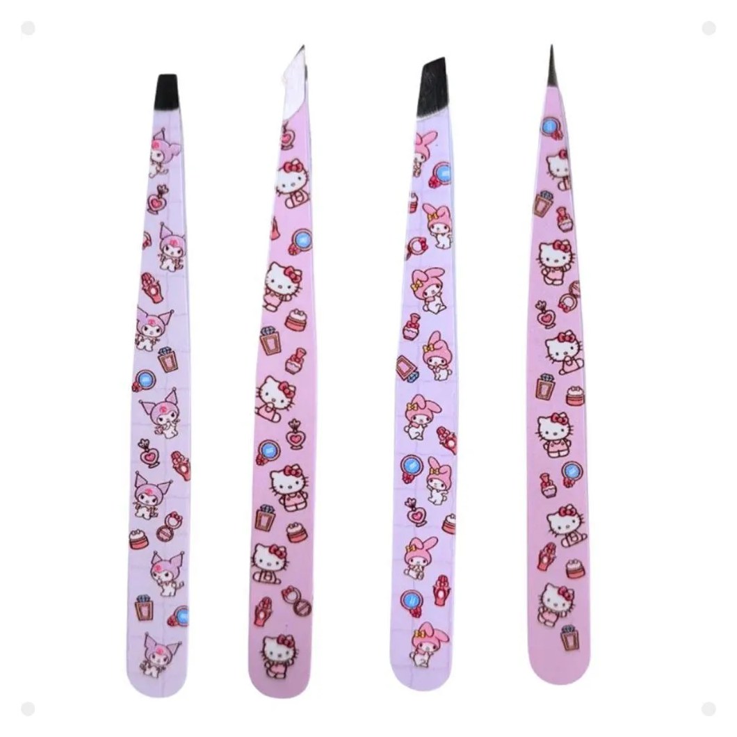 Kit de Pinças Estampadas Hello Kitty By Klass Vough Perfect Pinch Tool com 4 Twhk-10