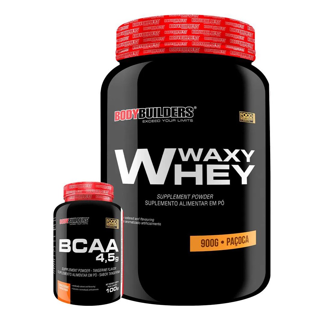 Kit Waxy Whey 900g + Bcaa 100g - Bodybuilders Paçoca