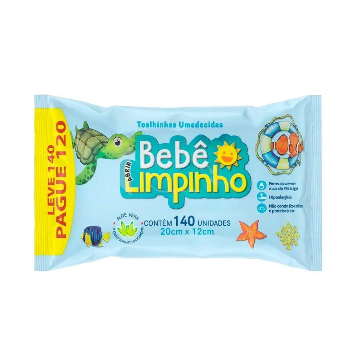 Toalhas Umedecidas Bebê Limpinho 140uni - Rdm