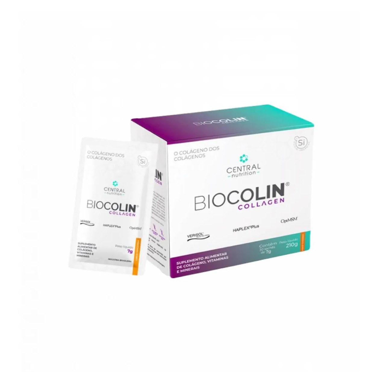 Biocolin Collagen - Central Nutrition - Tangerina 30 Sachês