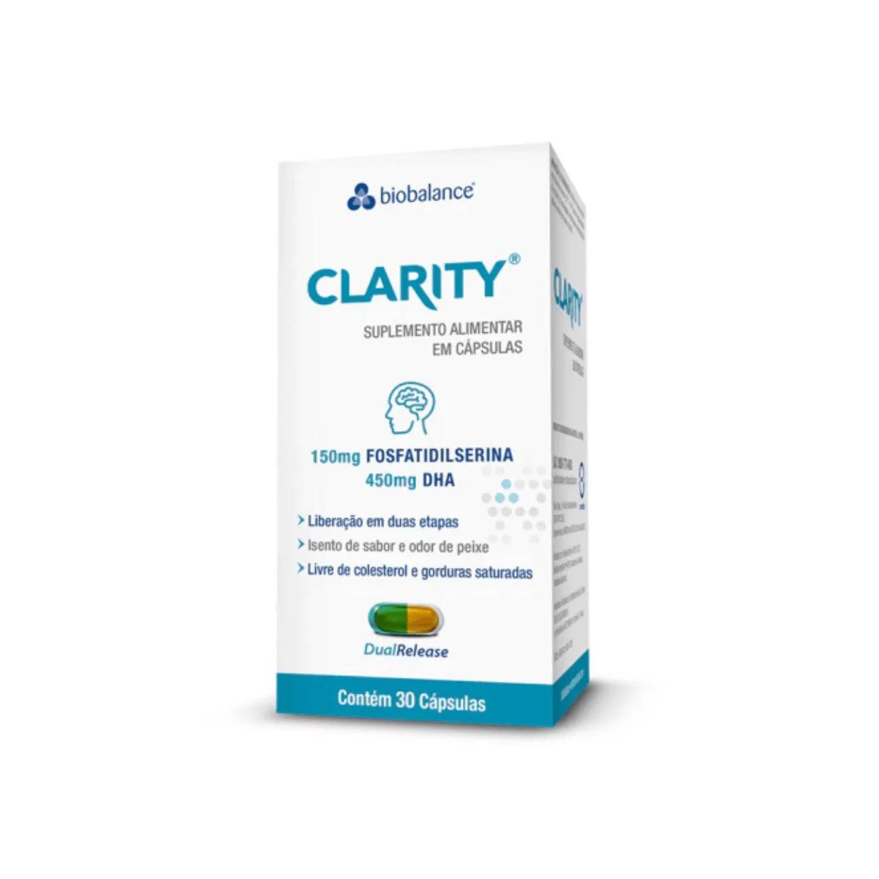 Clarity Fosfatidilserina 150mg Dha 450mg 30 cápsulas Biobalance