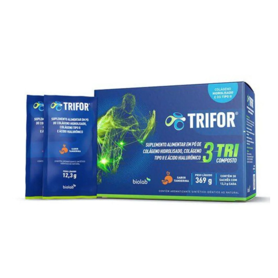 Trifor Suplemento Alimentar Colágeno Tangerina 30 Sach 12,3g