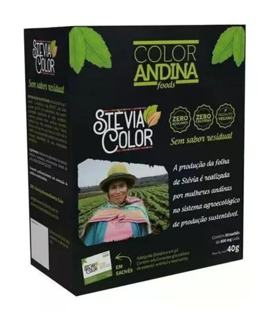 Adocante Stévia Color Andina 50 Sachês
