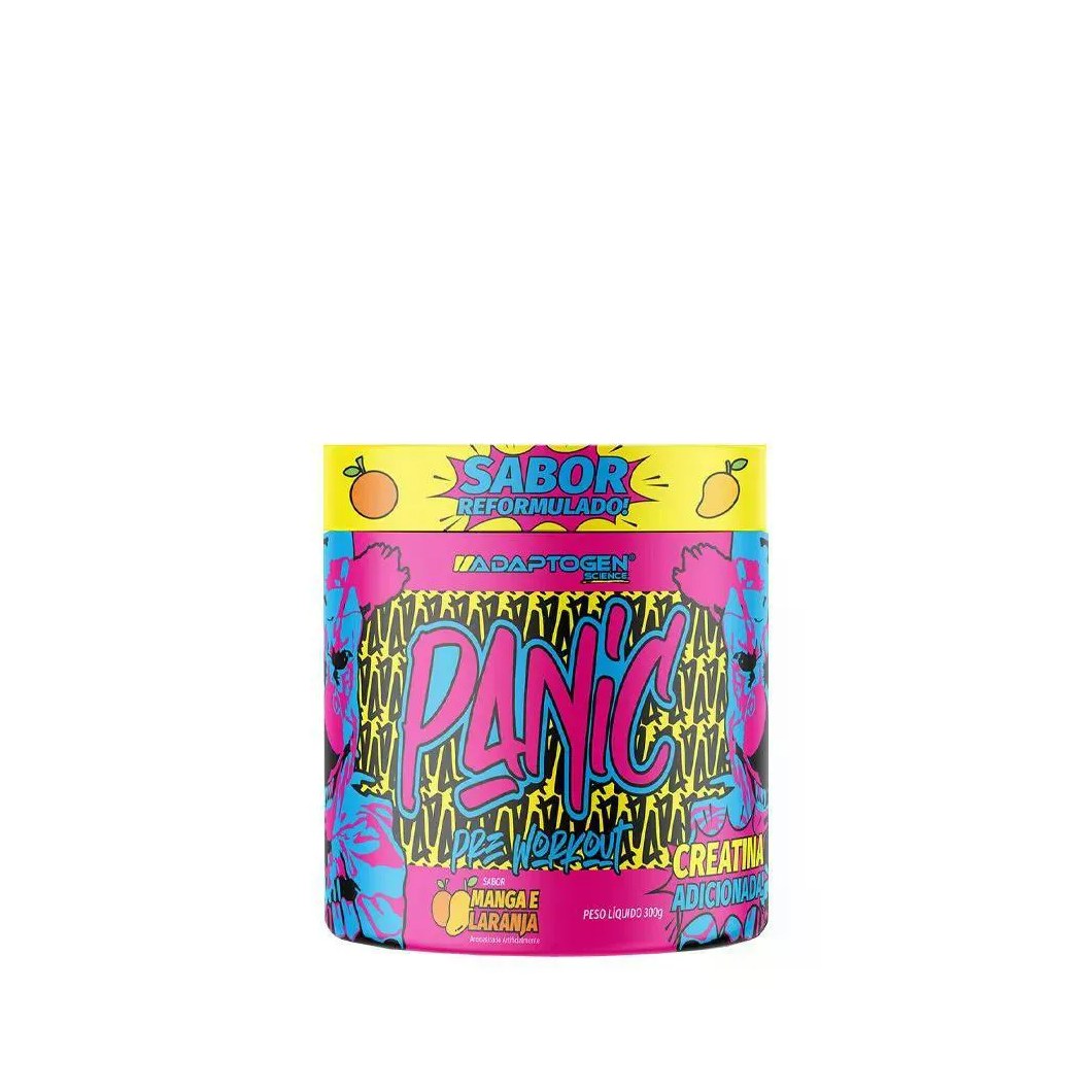 Panic Pré Workout Adaptogen Manga com Laranja 300g
