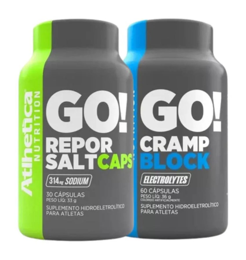 Combo 1 Cramp Block 60 cápsulas + 1 Repor Salt 30 cápsulas
