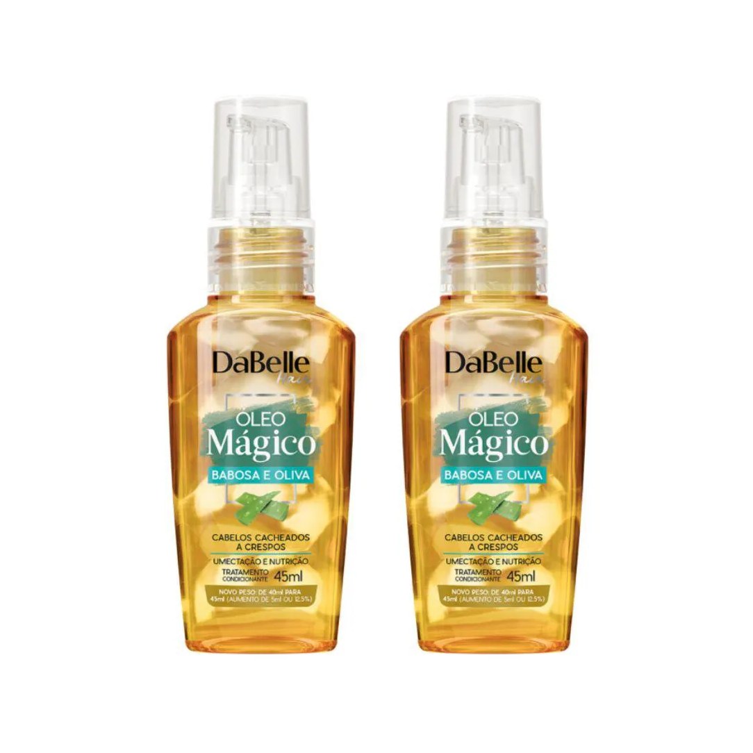 Oleo Capilar Dabelle 45ml Magico Babosa / Oliva - Kit C / 2un
