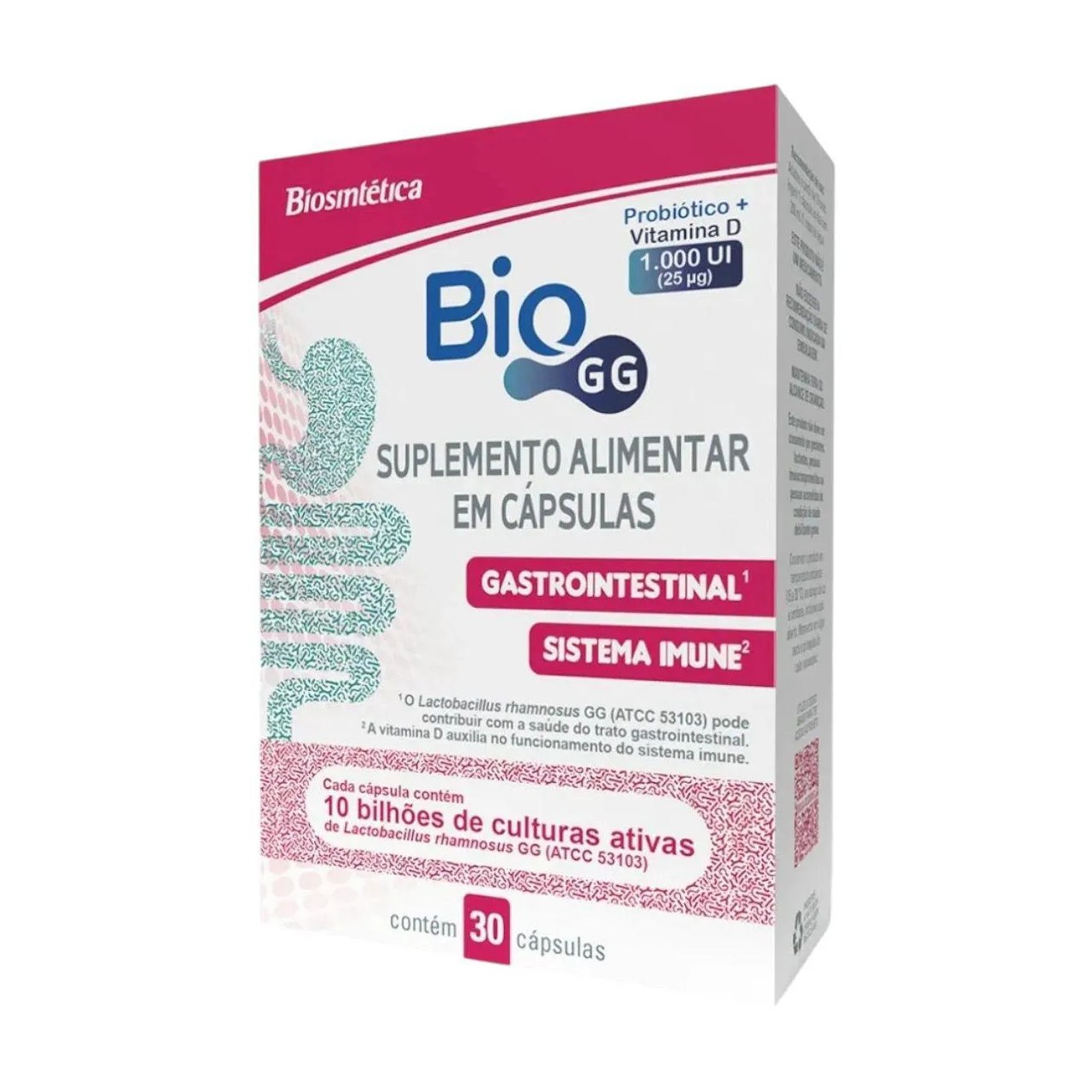 Suplemento Alimentar Bio Gg Lactobacillus Rhamnosus 30 Capsúlas