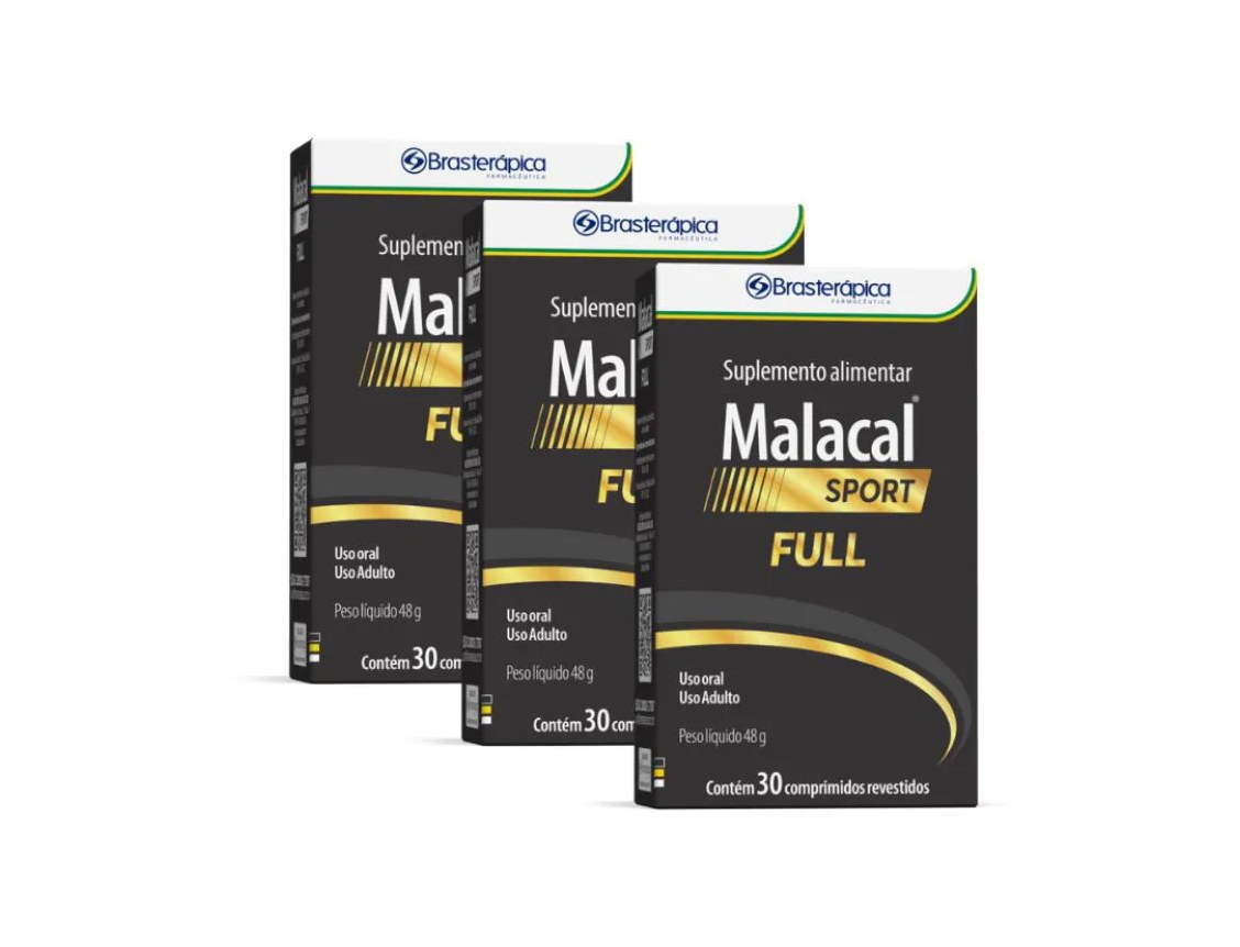 Kit 3 Malacal Sport Full Com 30 Comprimidos Cada