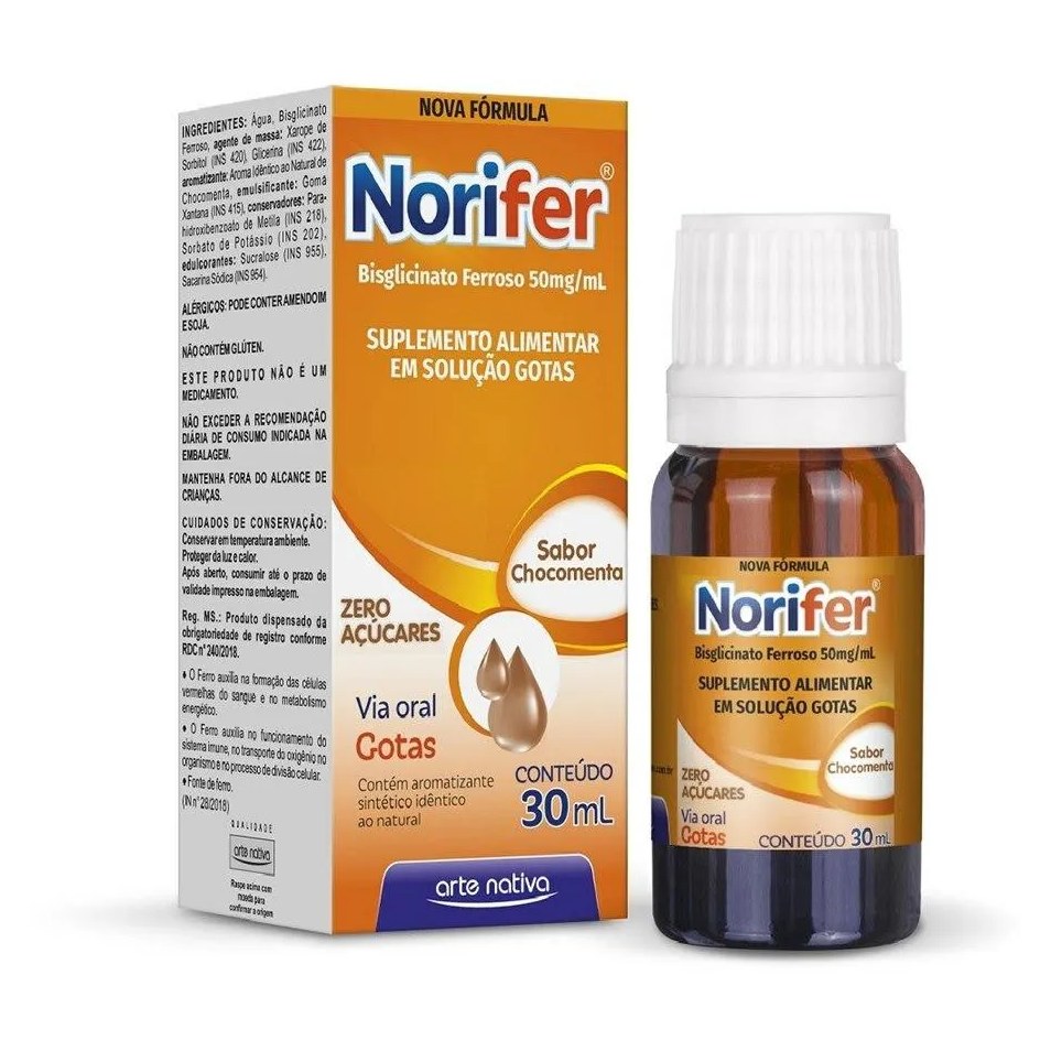 Norifer Solução 30Ml Chocomenta