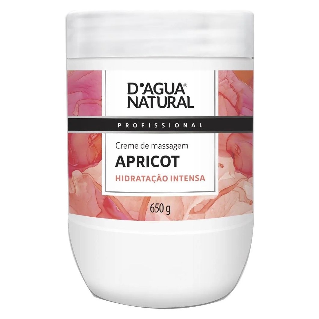 Creme de Massagem Apricot Uso em Gestante 650g D'agua Natural