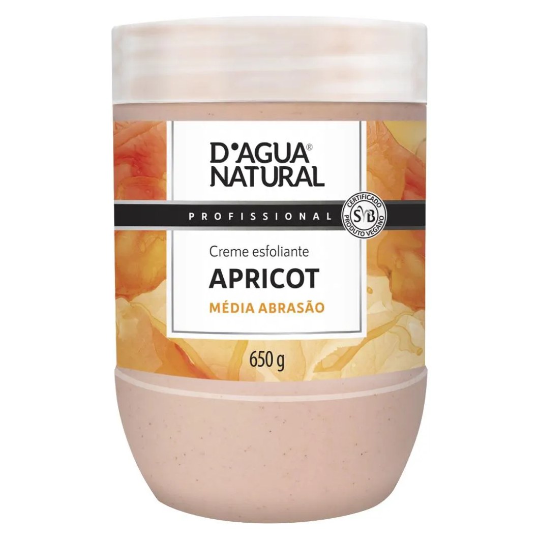 Creme Esfoliante Media Abrasao Apricot 650g D'Agua Natural