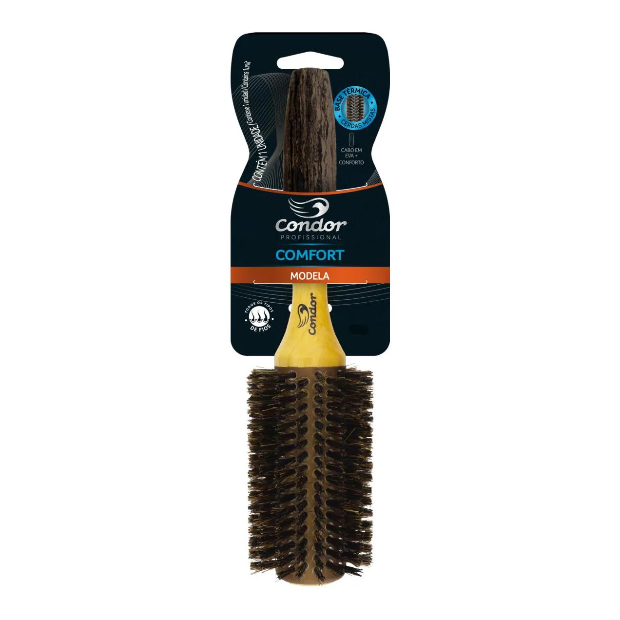 Escova para Cabelo Profissional Condor Comfort Extragrande