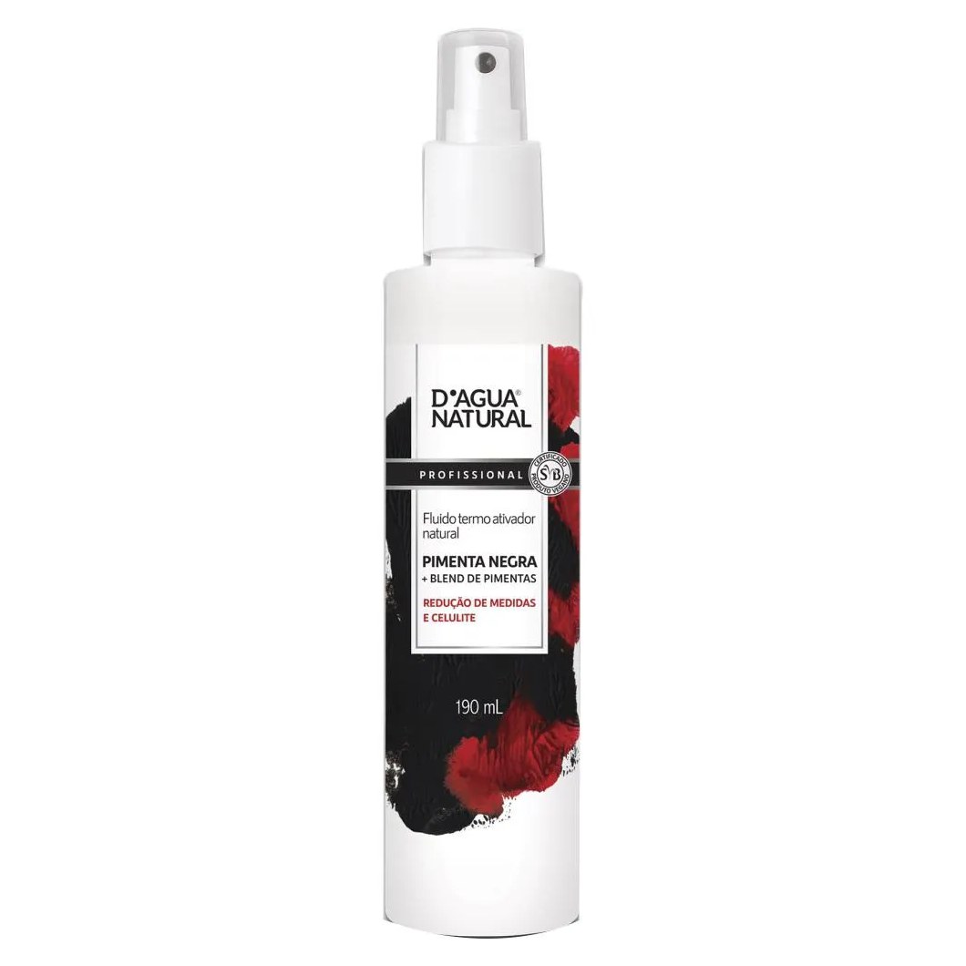 Fluido Termo Ativador Pimenta Negra 190ml Dagua Natural